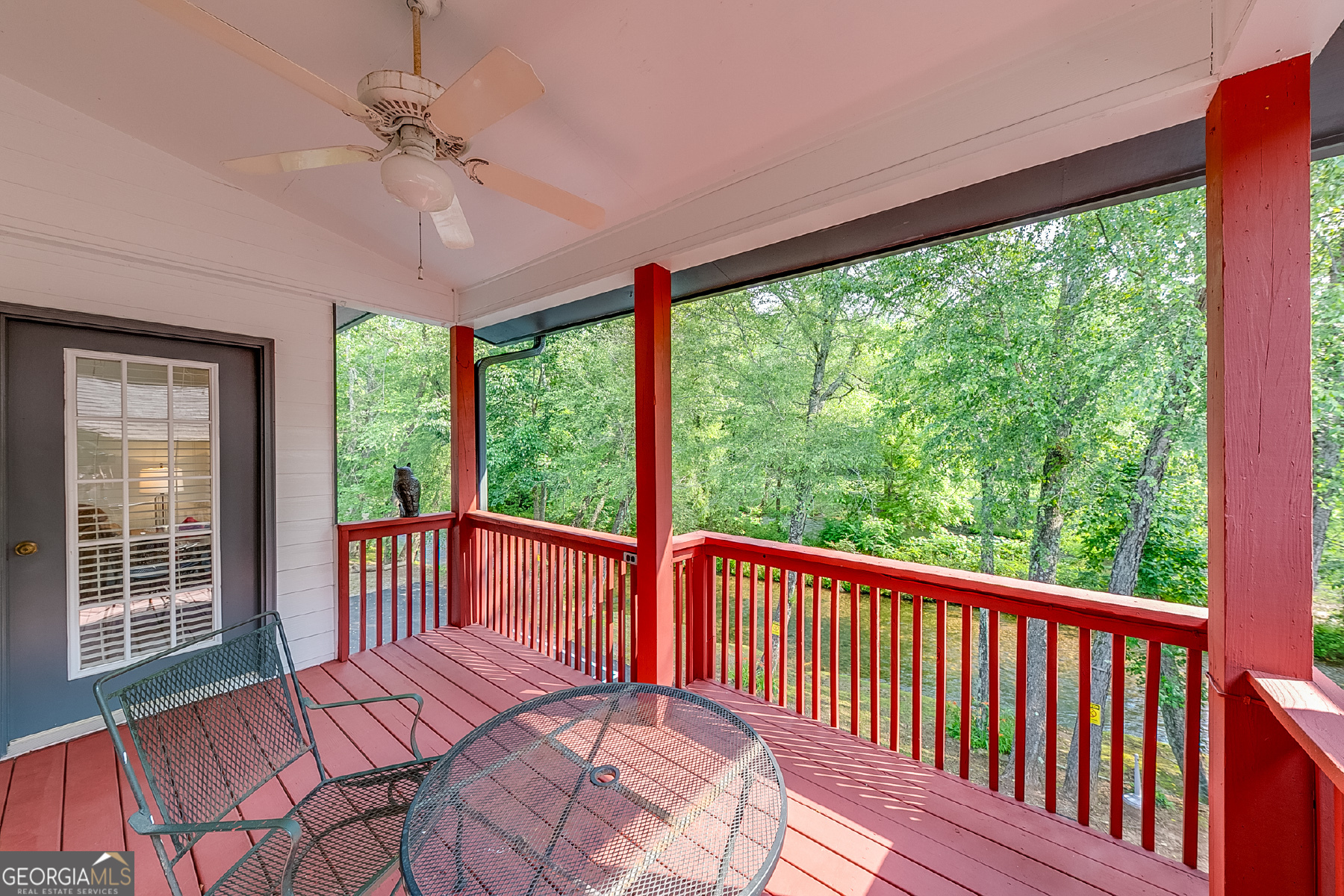 892 Edelweiss Strasse Helen, GA 30545 - Photo 32 of 36 a view of a balcony with wooden floor