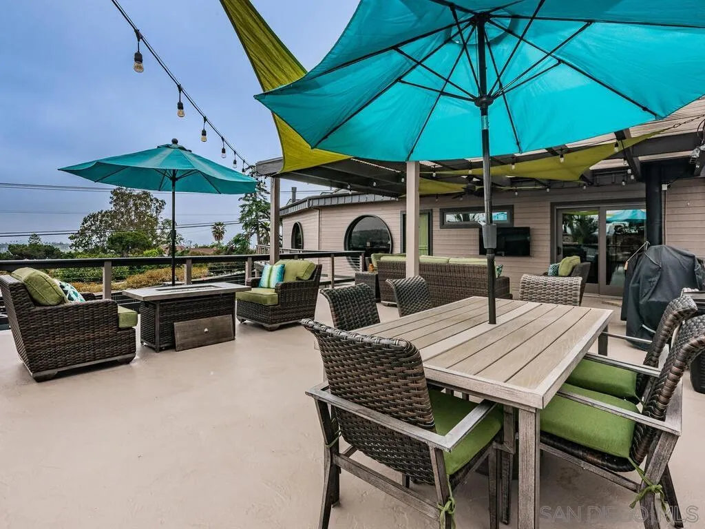 1838 Laurel Road Oceanside, CA 92054 - Photo 53 of 71 a view of a patio with a table and chairs under an umbrella