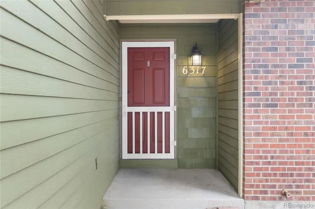 a view of front door of house