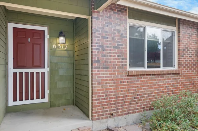 a view of front door of house