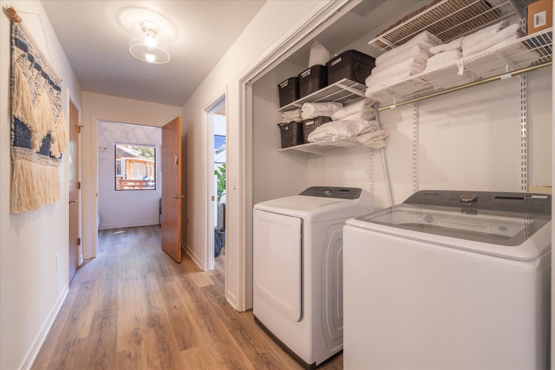 6255 Flicker Avenue Homewood, CA 96141 - Photo 14 of 22 a view of storage and utility room with washer and dryer