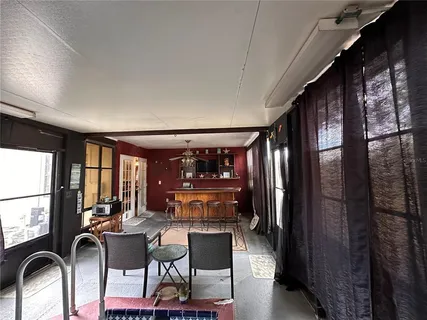 a room with furniture