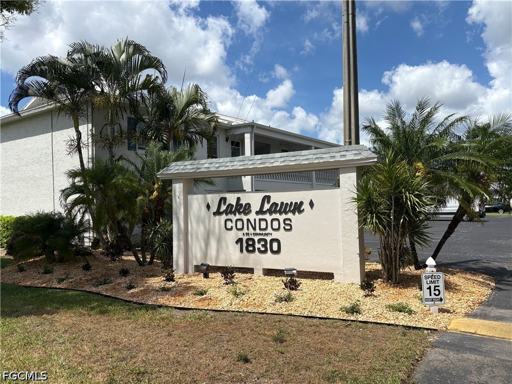 1830 Brantley Road, Unit I7 Fort Myers, FL 33907 - Photo 1 of 34 a sign that is on the side of a road