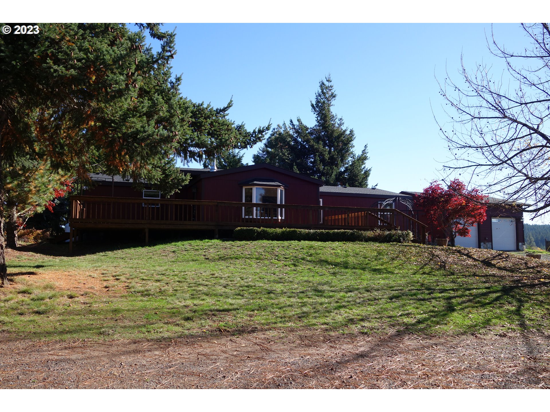 a backyard of a house