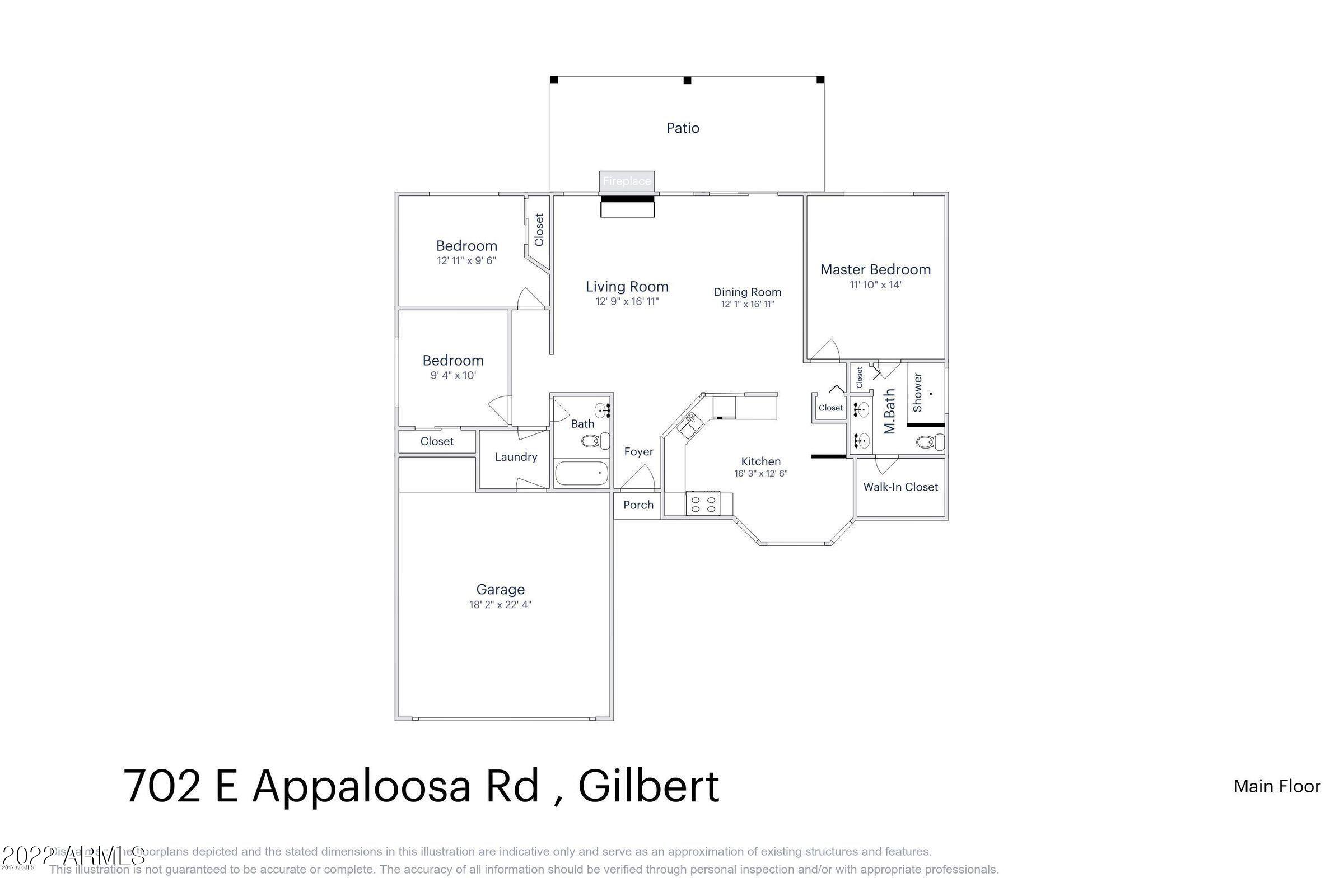 702 East Appaloosa Road Gilbert, AZ 85296 - Photo 26 of 26 Floor Plan