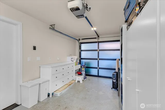 a view of a room with shelves