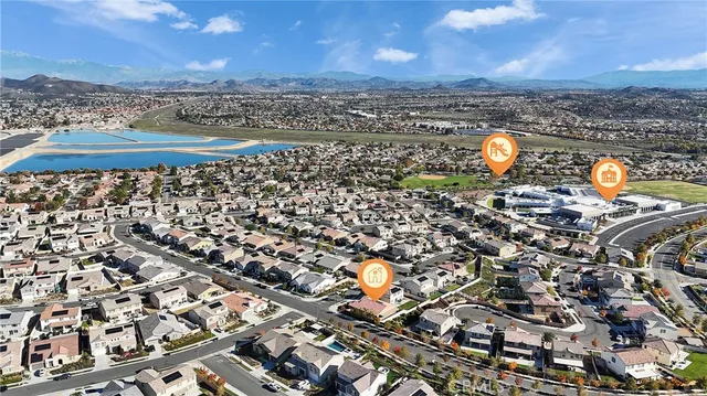 an aerial view of multiple house