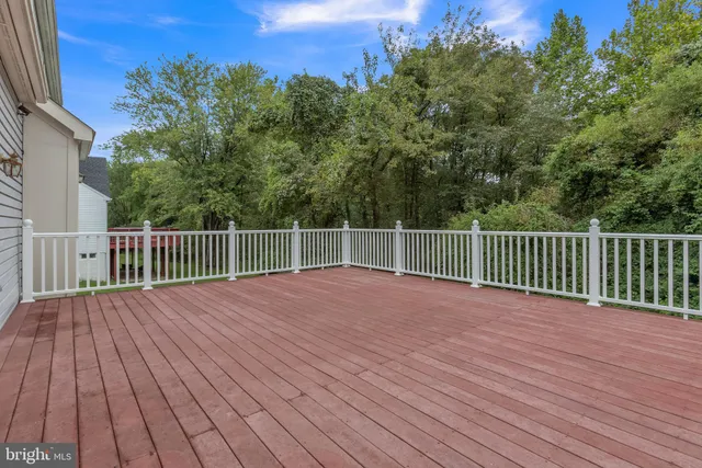 a view of a wooden deck