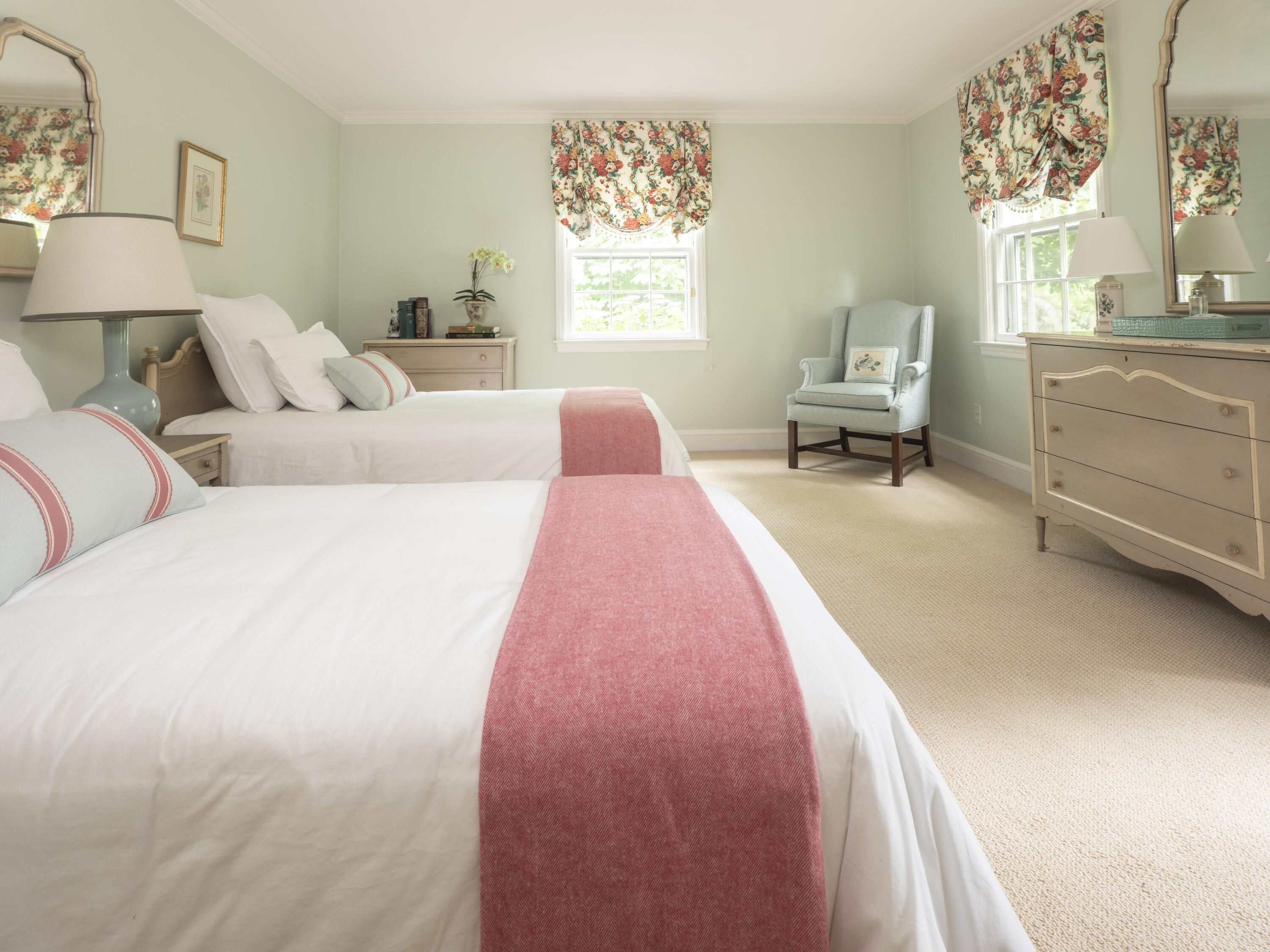 35 Rosebrook Road New Canaan, CT 06840 - Photo 19 of 38 a bed room with a bed and a chair