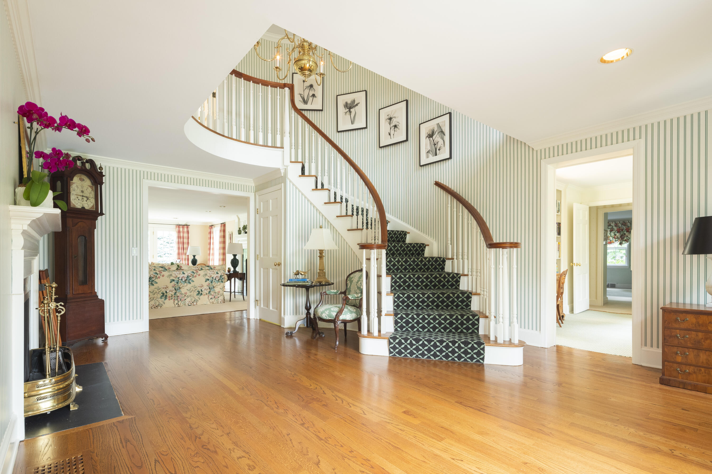 35 Rosebrook Road New Canaan, CT 06840 - Photo 5 of 38 a view of entryway livingroom and hall with wooden floor