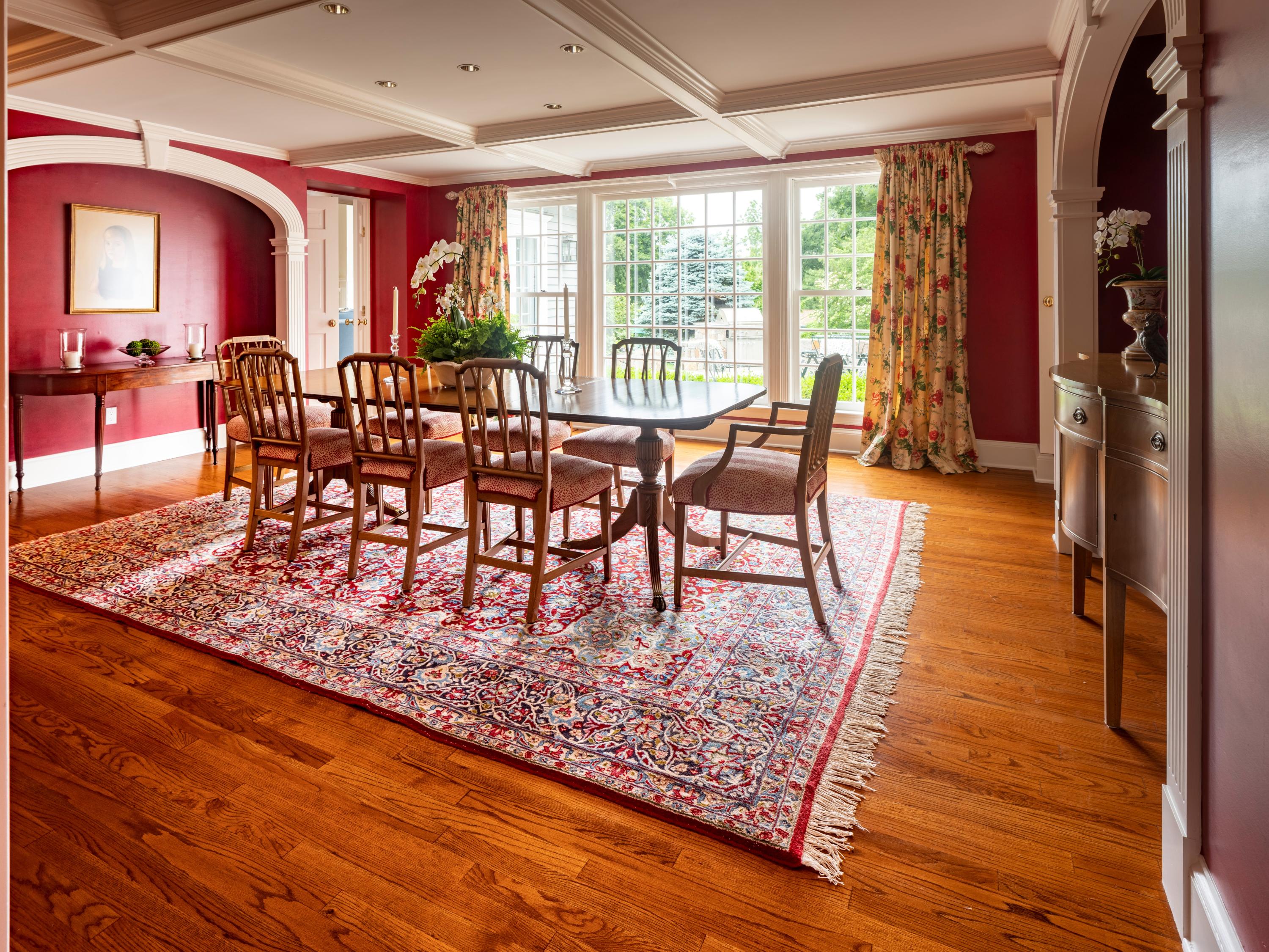 35 Rosebrook Road New Canaan, CT 06840 - Photo 8 of 38 a view of a dining room with furniture window and outside view