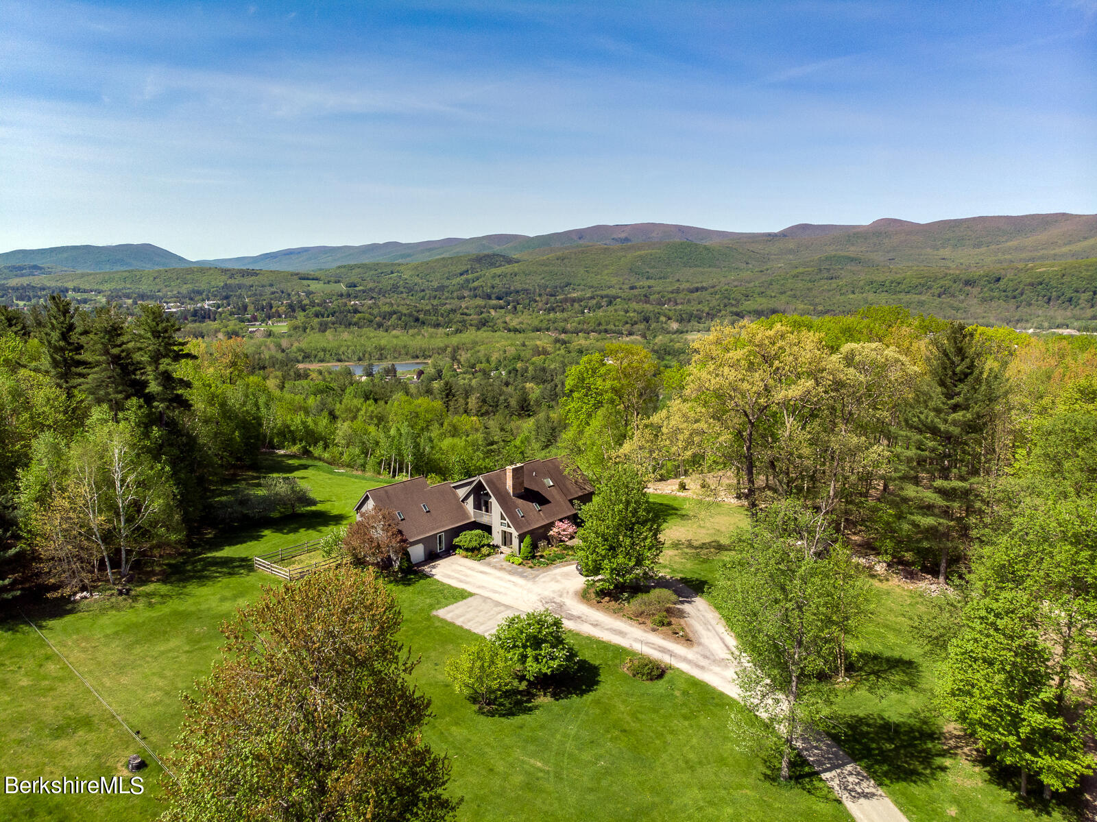 a view of lake and mountain