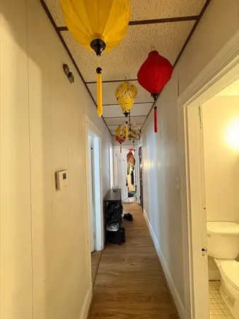 a view of hallway and stairs