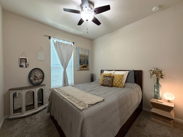 413 Anacua Loop, Unit 8 Manchaca, TX 78652 - Photo 15 of 23 Soft carpeting pairs with neutral walls in this comfortable bedroom space.
