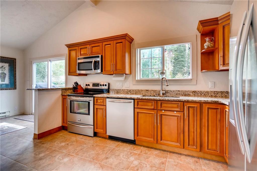 738 Deer Path Road Dillon, CO 80435 - Photo 8 of 25 a kitchen with granite countertop a sink and a stove top oven