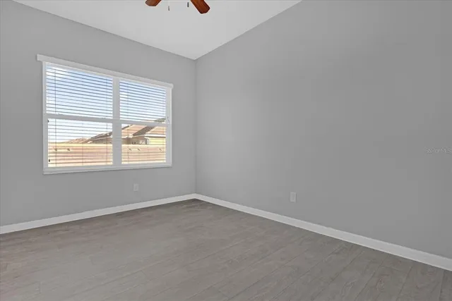 an empty room with a window