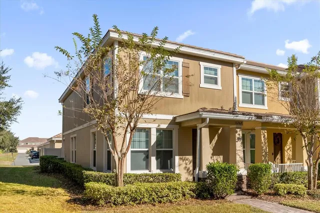 a front view of a house