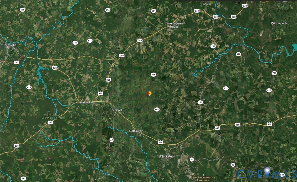 5211 Indian Oak Road Crewe, VA 23930 - Photo 22 of 23 Location Map. Indicating the geographic position o