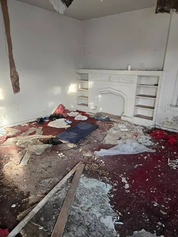 a view of a car in a room