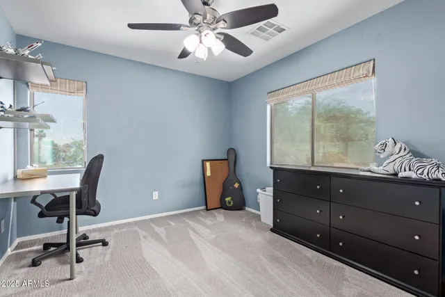 a workspace with a window