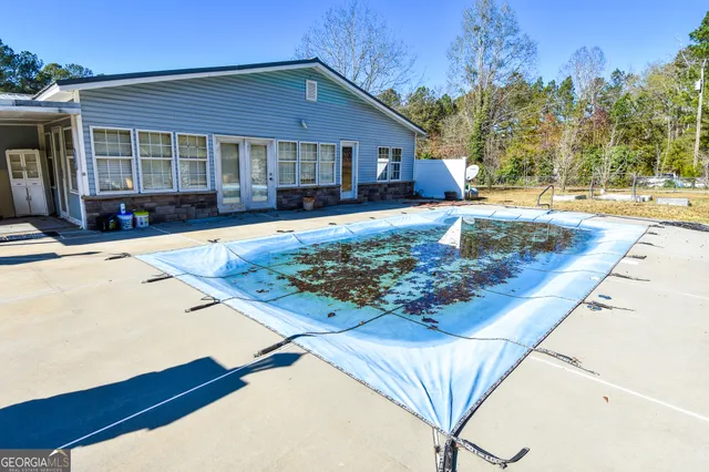 a view of a park with slide