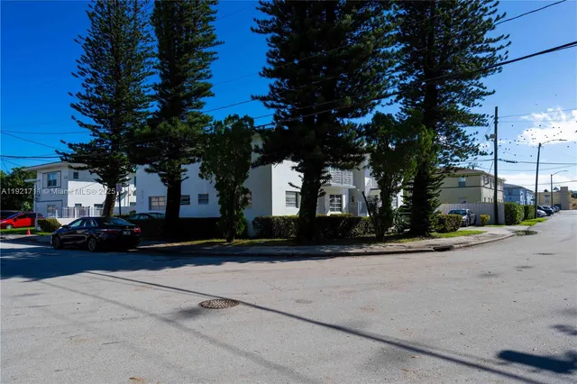 a view of a house with a street