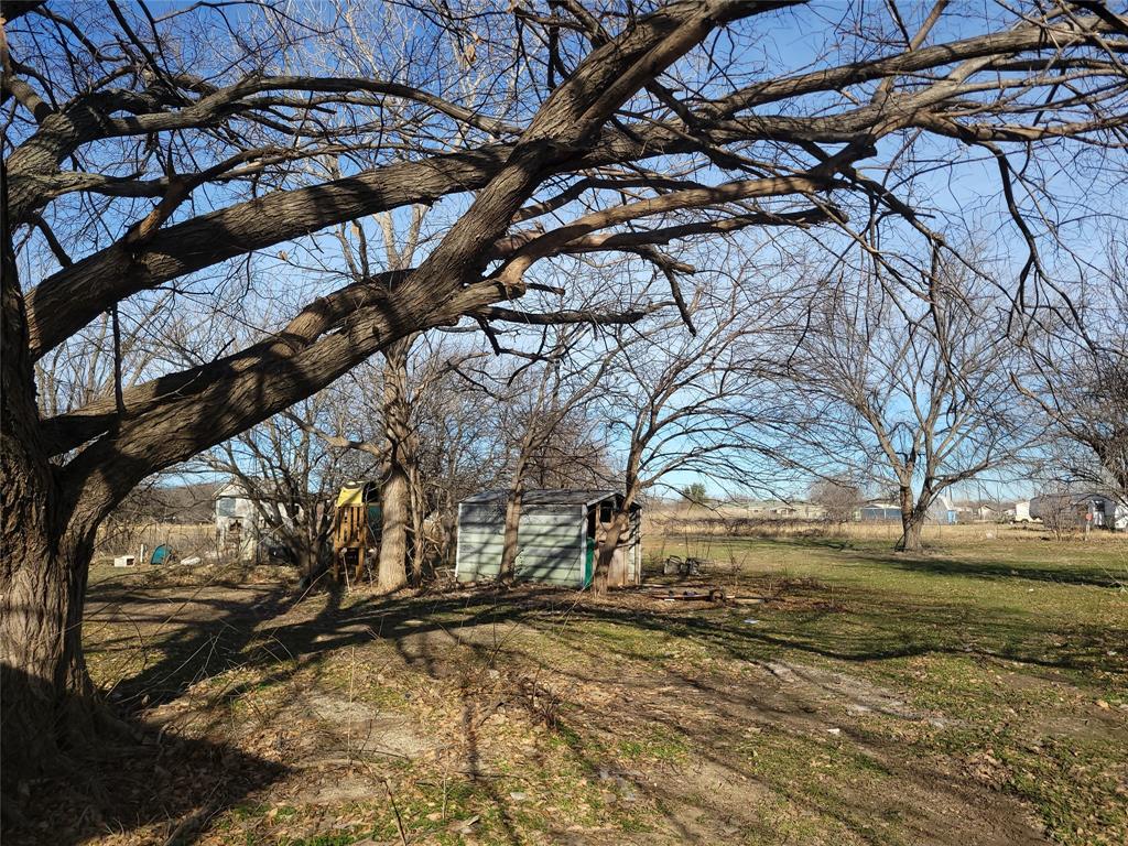 10936 Sam Reynolds Road Justin, TX 76247 - Photo 10 of 11 a backyard of a house with large trees and covered with snow