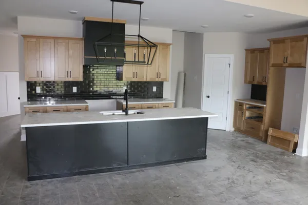 a living room with a empty space