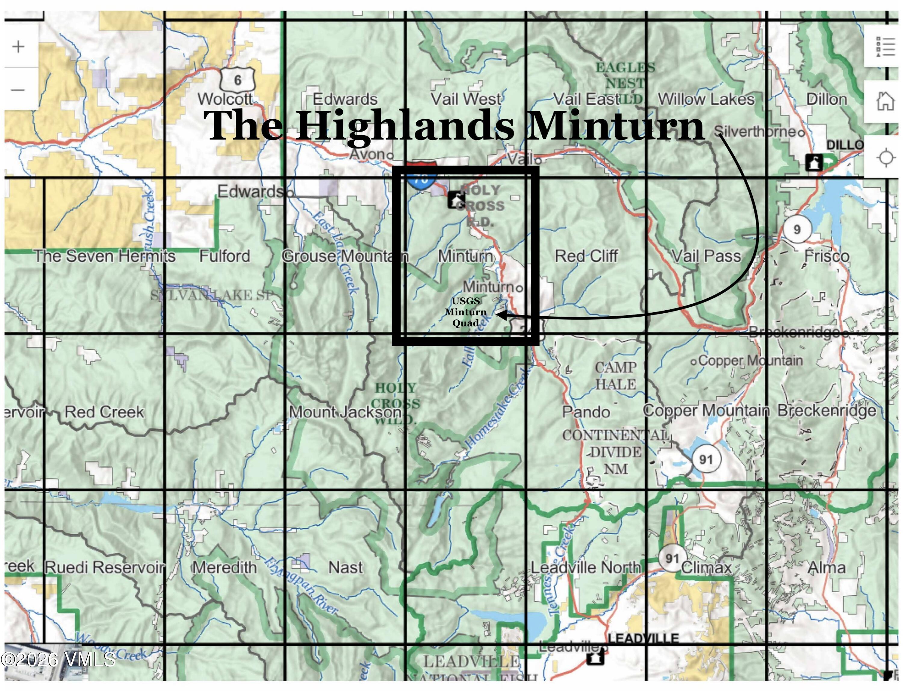 Tbd Notch Mountain Road, Unit HIGHLANDS 2 PARCEL B Minturn, CO 81645 - Photo 51 of 54 048 - THE HIGHLANDS MINTURN - USGS QUAD