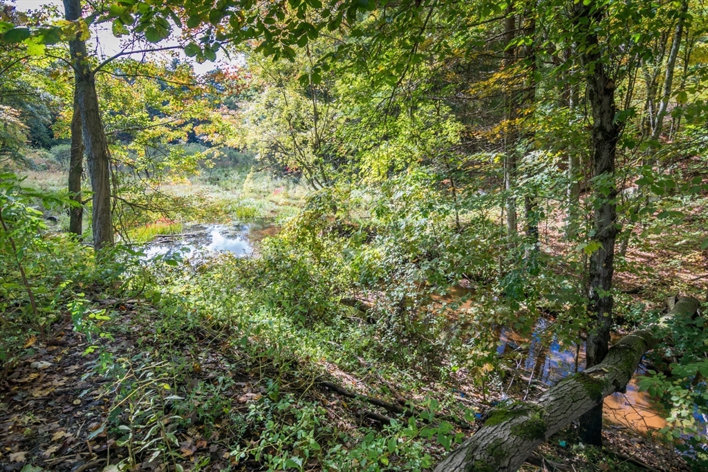 82 Comins Pond Road Warren, MA 01083 - Photo 16 of 18 a view of a yard with plants and wooden fence