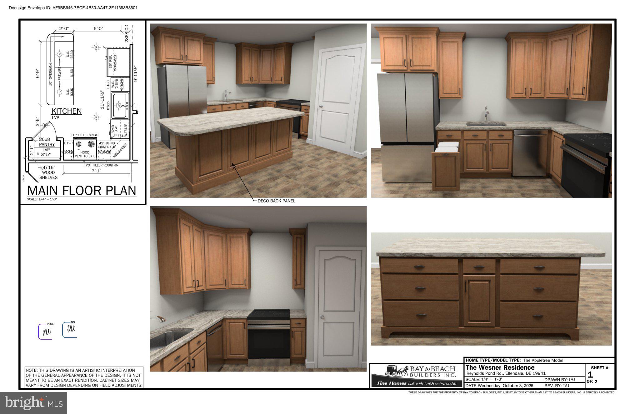 20256 Reynolds Pond Road Ellendale, DE 19941 - Photo 17 of 18 Modern kitchen design blueprint layout.