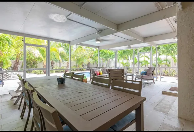 a view of a dining room and livingroom view