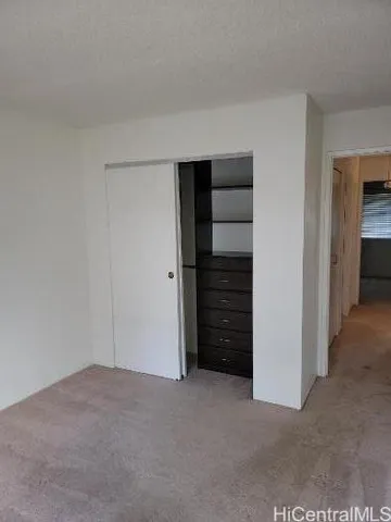 a view of an empty room and closet