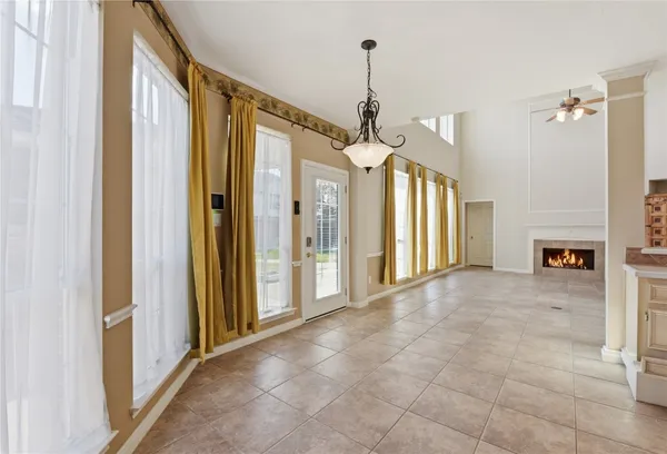 a view of a room with sliding glass door