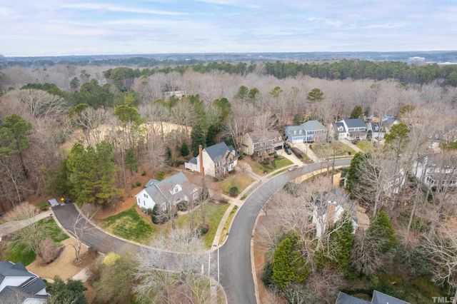 a view of a lake in middle of the town