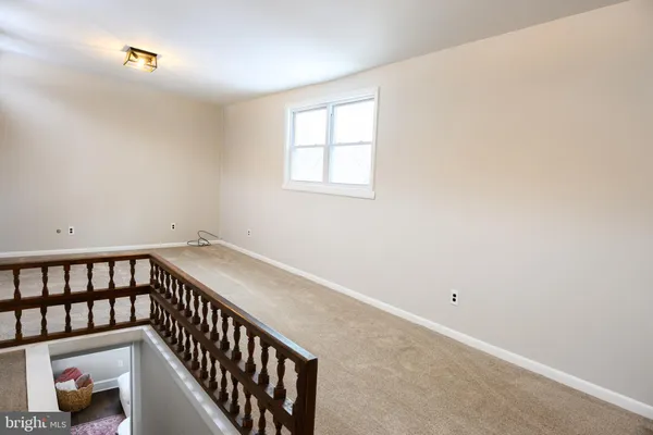 a view of a black and white wall