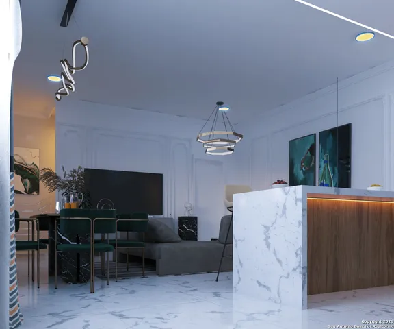 a living room with furniture a piano and a flat screen tv