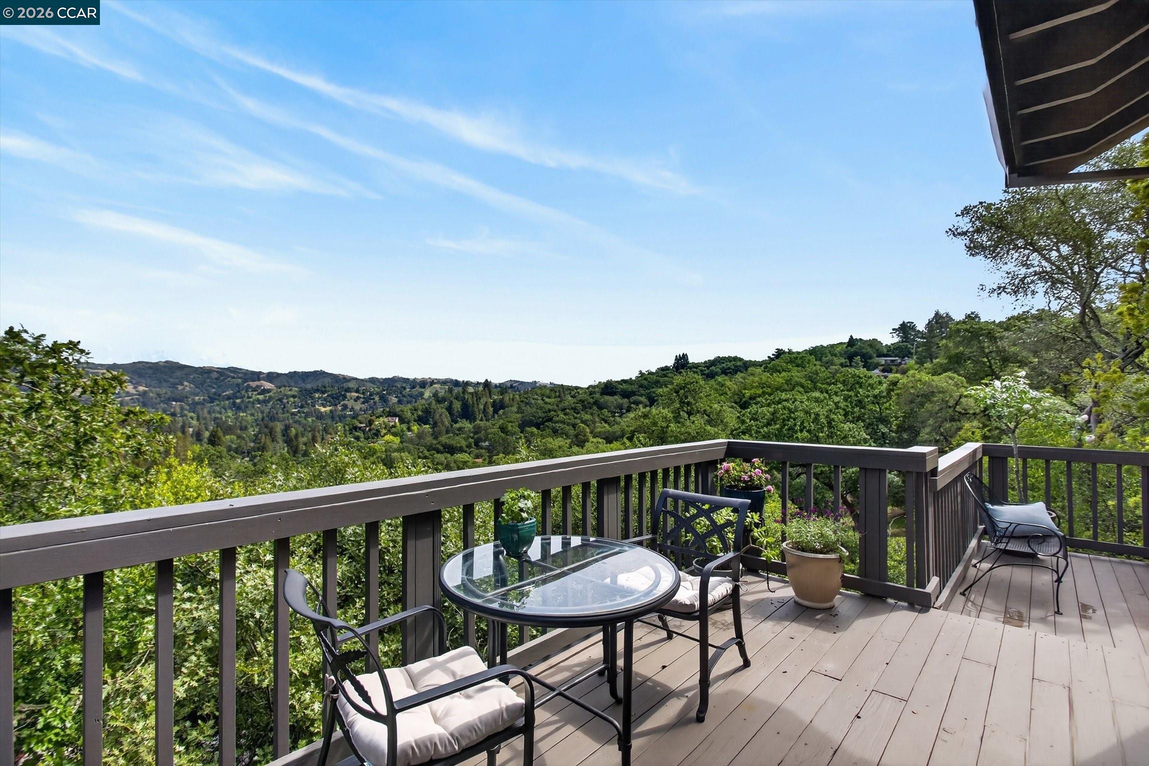 4105 Coralee Lane Lafayette, CA 94549 - Photo 9 of 43 a view of a balcony with furniture and wooden floor