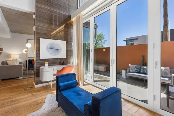 a living room with furniture and a view of living room