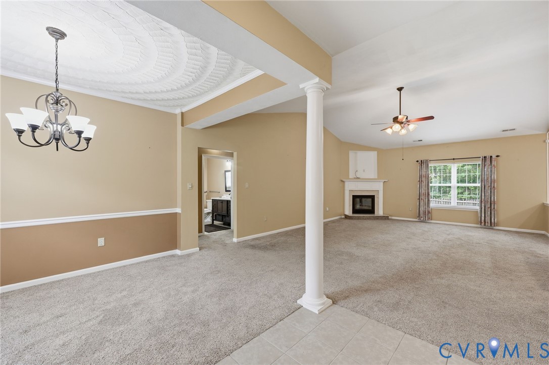 14719 Clover Ridge Lane Chesterfield, VA 23832 - Photo 3 of 36 Spacious interior featuring neutral carpet floorin