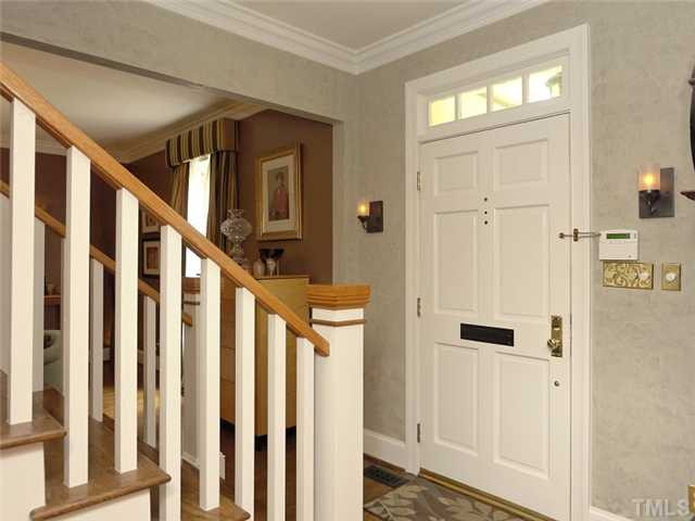 2520 Beechridge Road Raleigh, NC 27608 - Photo 2 of 25 Venetian plaster wall finish in the front foyer and stairwell. Foyer