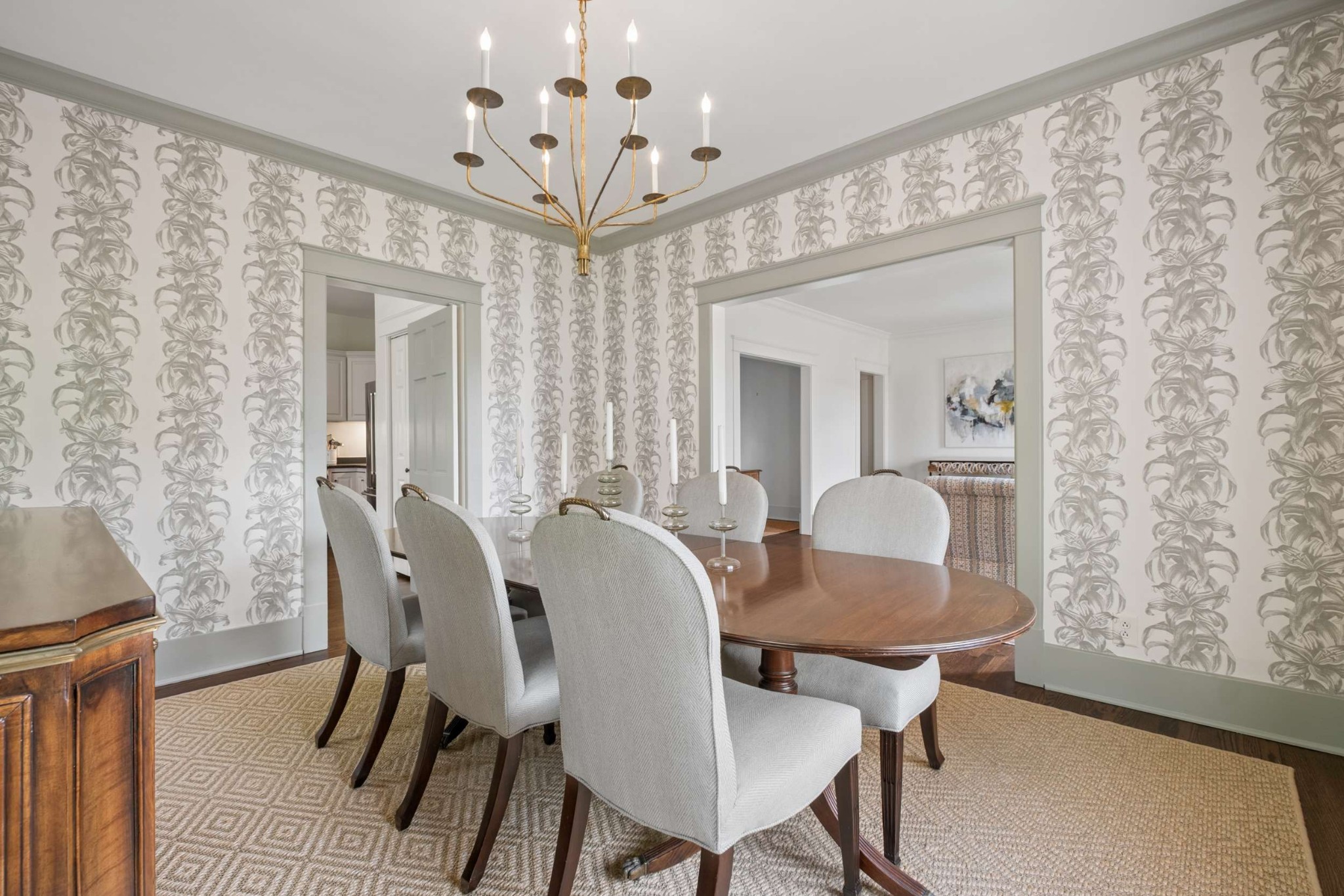 4402 Harding Place, Unit 4 Nashville, TN 37205 - Photo 10 of 35 a view of a dining room with furniture and a chandelier