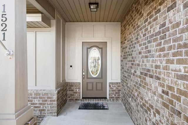 a front view of a house with entryway