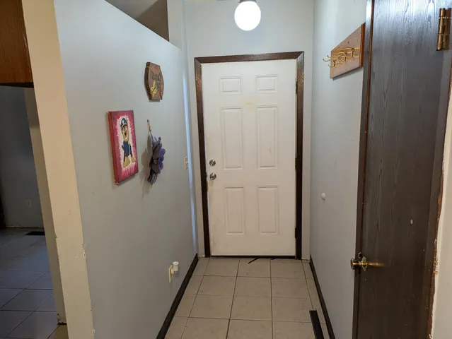 a bathroom with a mirror