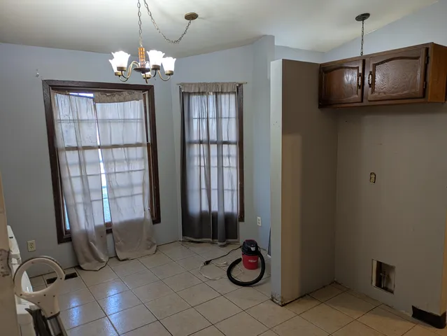 a view of a livingroom with a window