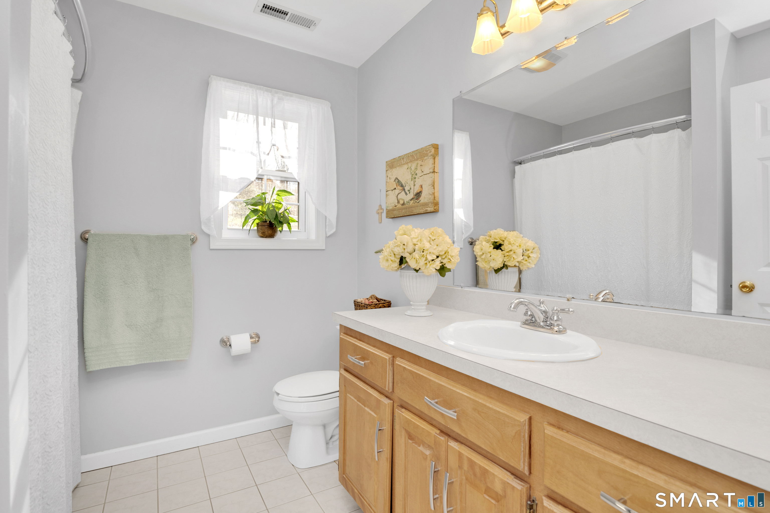 138 Burton Road Beacon Falls, CT 06403 - Photo 29 of 40 a bathroom with a sink a toilet and a mirror