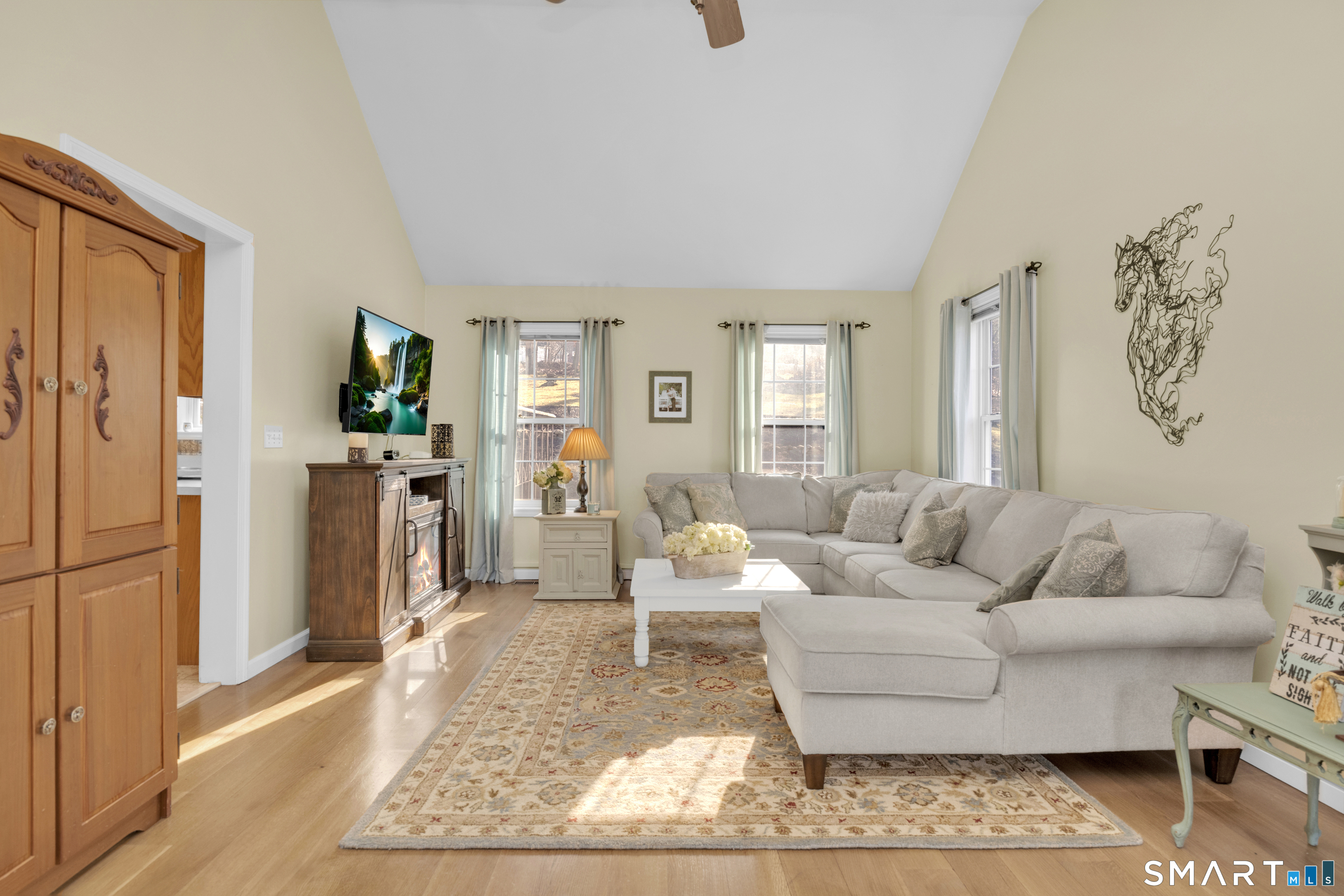 138 Burton Road Beacon Falls, CT 06403 - Photo 5 of 40 a living room with furniture and a rug