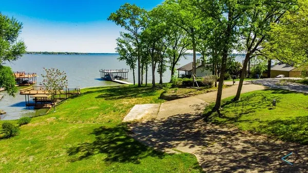 a view of backyard with green space