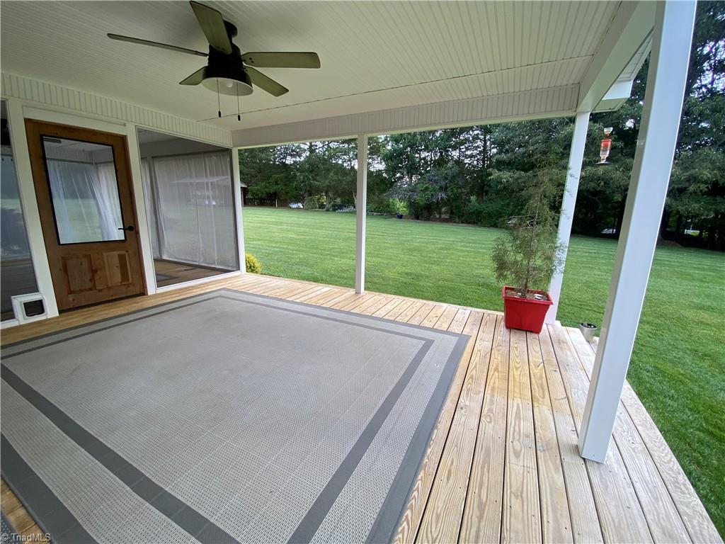 229 Dublin Road Advance, NC 27006 - Photo 35 of 41 covered porch leads to large backyard