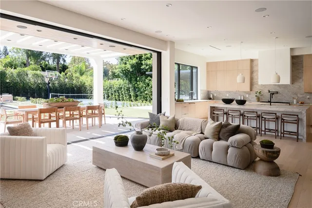 front view of a house with a swimming pool